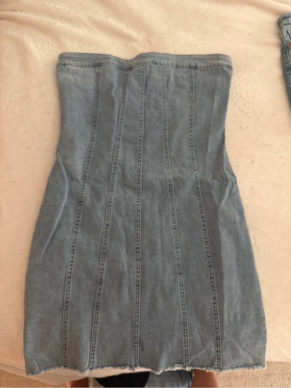 Amazon Jean Strapless Denim Dress - Picture 3 of 4